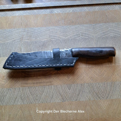 Küchenmesser/ Beil mit Mammutknochen-Griff