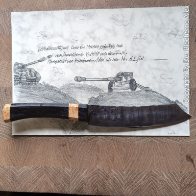 Küchenmesser aus dem KWK 43 mit Flusseiche Nr. 65