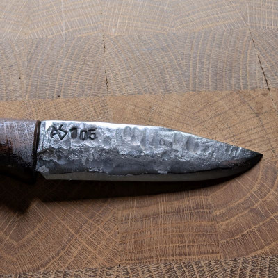 Outdoormesser mit Klinge aus einer 105er Haubitze des 1WK Outdoormesser mit Klinge aus einer 105er Haubitze des 1WK