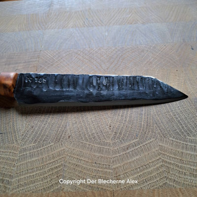 Küchenmesser aus 105er Haubitze mit Mammutknochen Küchenmesser aus 105er Haubitze mit Mammutknochen