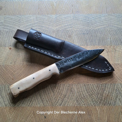 Outdoormesser mit Klinge HE 177 mit Maserbirke