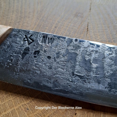 Küchenmesser Nebelwerfer mit Maserbirke