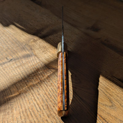 Küchenmesser aus Kohlenstoffstahl 1.2003 mit Marokkanischer Thujaknolle