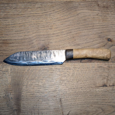 Küchenmesser aus 1.2235 mit Maser-Robinie