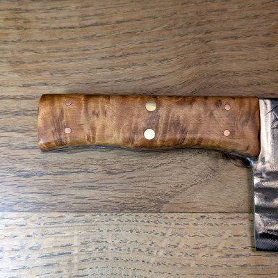 Küchen- Beil oder Grillbeil aus 1.2235 mit marokkanischer Thujaknolle