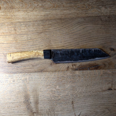 Absolutes Küchenmesserunikat mit stabilisierter Robinienknolle