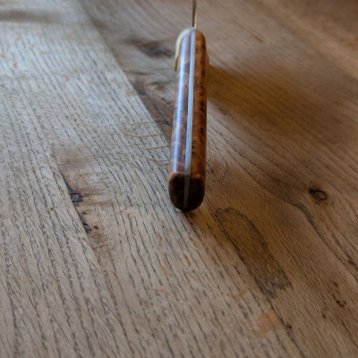 Küchenmesser Küchenbeil aus Wolframstahl mit marokkanischer Thujaknolle