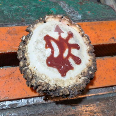 Kettenanhänger Rothirschrose mit Stärkezeichen