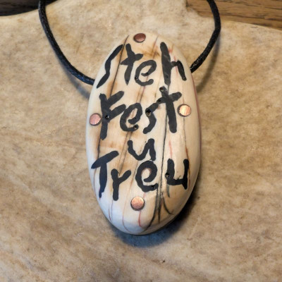 Kettenanhänger Mammutelfenbein trifft Flusseiche