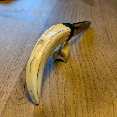 Allzweck/Outdoormesser PAK 3,7cm 2WK mit Warzenschweinhauer