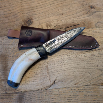 Allzweck/Outdoormesser PAK 3,7cm 2WK mit Warzenschweinhauer und Kamelsohle