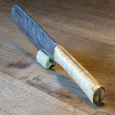 Küchenmesser Wolframstahl 1.2419 mit Riegelahorn