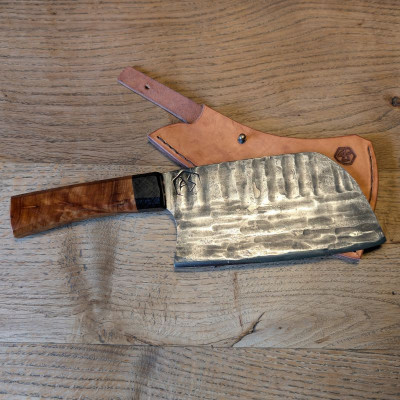 Küchenmesser/ Küchenbeil/ Grillbeil mit marokkanischer Thujaknolle