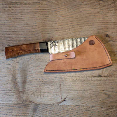 Küchenmesser/ Küchenbeil/ Grillbeil mit marokkanischer Thujaknolle