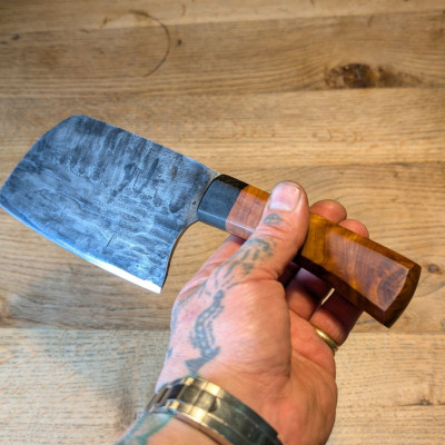 Küchenmesser/ Küchenbeil/ Grillbeil mit marokkanischer Thujaknolle