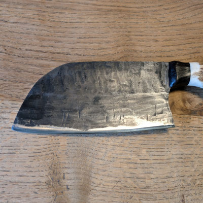 Küchenmesser/ Küchenbeil/ Grillbeil mit Rothirschgeweih