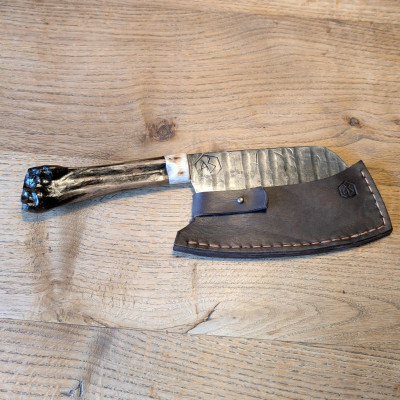 Das Mammut Beil Küchenmesser/ Küchenbeil/ Grillbeil mit Mammut- Rippe