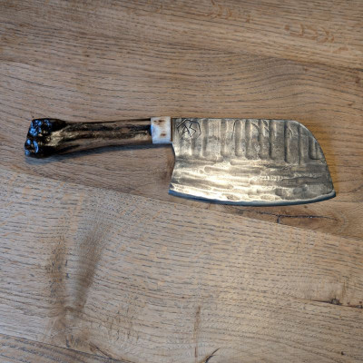 Das Mammut Beil Küchenmesser/ Küchenbeil/ Grillbeil mit Mammut- Rippe