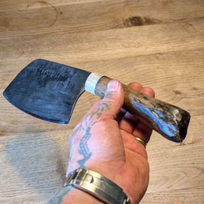 Das Mammut Beil Küchenmesser/ Küchenbeil/ Grillbeil mit Mammut- Rippe