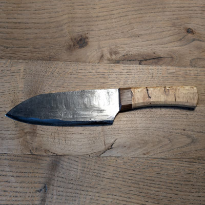 Küchenmesser Wolframstahl mit stabilisierter Robinien Knolle
