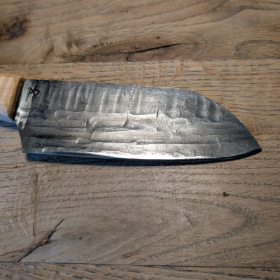 Küchenmesser Wolframstahl mit mehrere Millionen Jahre altem Griff