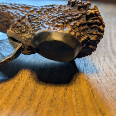 Sehr rustikales Grillmesser Pizzamesser oder Wiegemesser 2cm Flak und Rothirsch