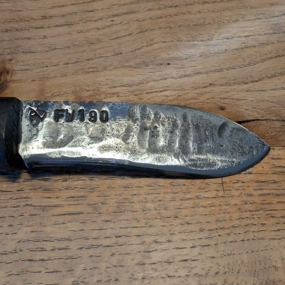 Outdoormesser/ Allzweckmesser mit Klinge aus Kopfpanzerung der Focke Wulf 190 dem Würger
