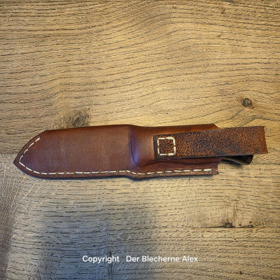 Outdoormesser/ Allzweckmesser mit Klinge aus der Kampfwagenkanone 43 Königstiger mit Mooreiche & Robinie