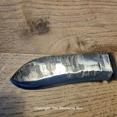 Outdoormesser/ Allzweckmesser mit Klinge aus der Kampfwagenkanone 43 Königstiger mit Mooreiche & Robinie