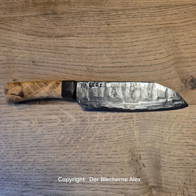Küchenmesser/ Grillmesser aus Leopard 2 und Maser-Robinie