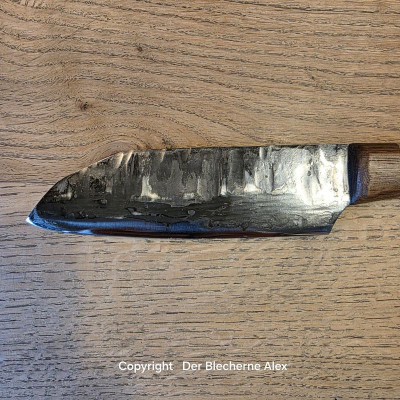 Küchenmesser/ Grillmesser aus Leopard 2 und Maser-Robinie