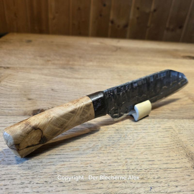 Küchenmesser/ Grillmesser aus Leopard 2 und Maser-Robinie