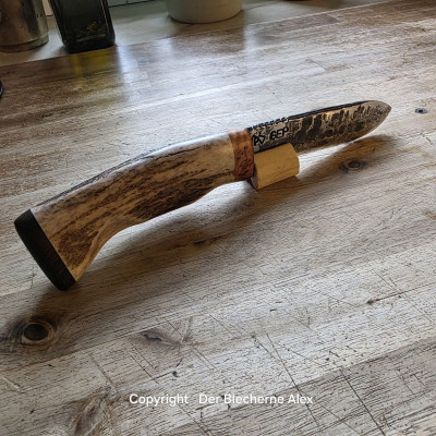 Outdoormesser/Allzweckmesser mit Klinge 35mm Kanone des Gepard