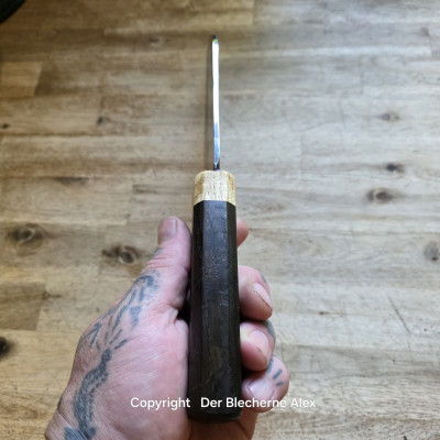 Küchenmesser/ Küchenbeil/ Grillbeil mit stabilisierter Flusseiche