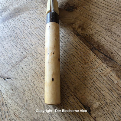 Küchenmesser handgeschmiedet aus C100 Stahl mit Maserbirke