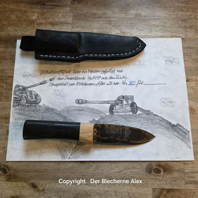 Allzweckmesser Kruppstahl Königtiger Nr.80 mit Flusseiche