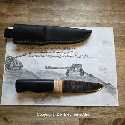 Allzweckmesser Kruppstahl Königtiger Nr.81 mit Flusseiche