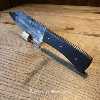 Küchenmesser/Grillmesser Wolframstahl mit Wenge