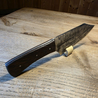 Küchenmesser/Grillmesser Wolframstahl mit Wenge