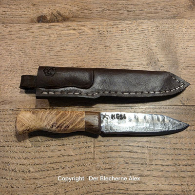 Outdoormesser/Allzweckmesser MG34 des 2WK mit Maser Robinie