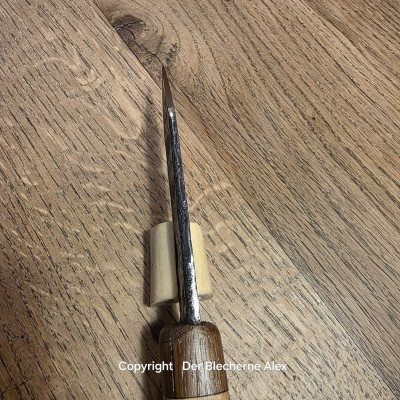 Outdoormesser/Allzweckmesser MG34 des 2WK mit Maser Robinie