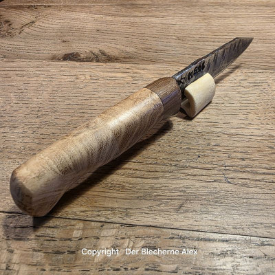 Outdoormesser/Allzweckmesser MG34 des 2WK mit Maser Robinie