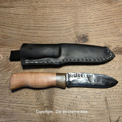 Allzweckmesser Klinge aus Leo2 Griff Zwetschge
