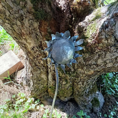 Geschmiedete Sonnenblume zum stecken unbehandelt