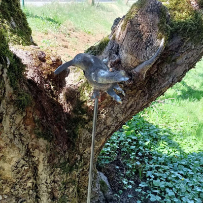 Geschmiedeter Kolibri aus Eisen unbehandelt